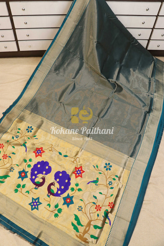 Jari Lining Tissue Semi Paithani