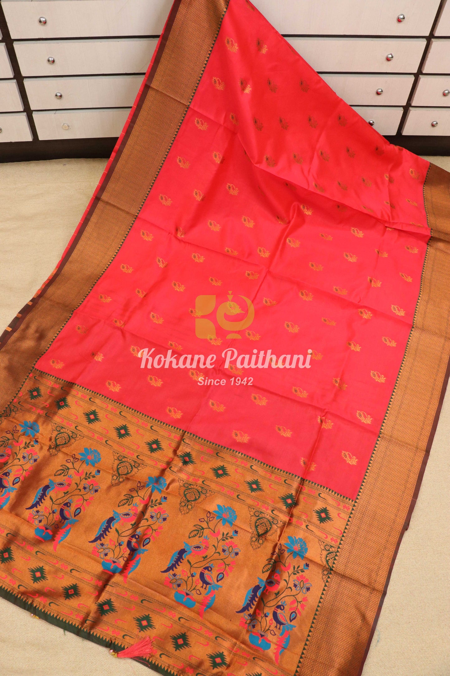 Jyoti Nath Silk Semi Paithani