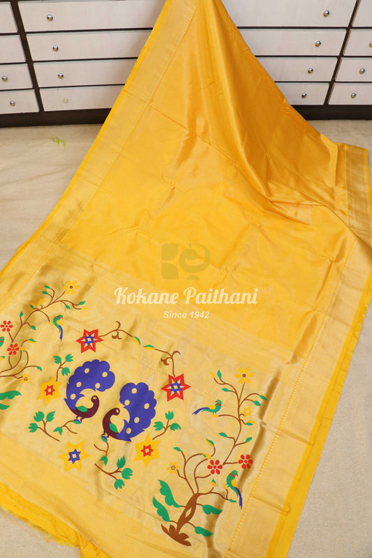 Jari Lining Tissue Semi Paithani