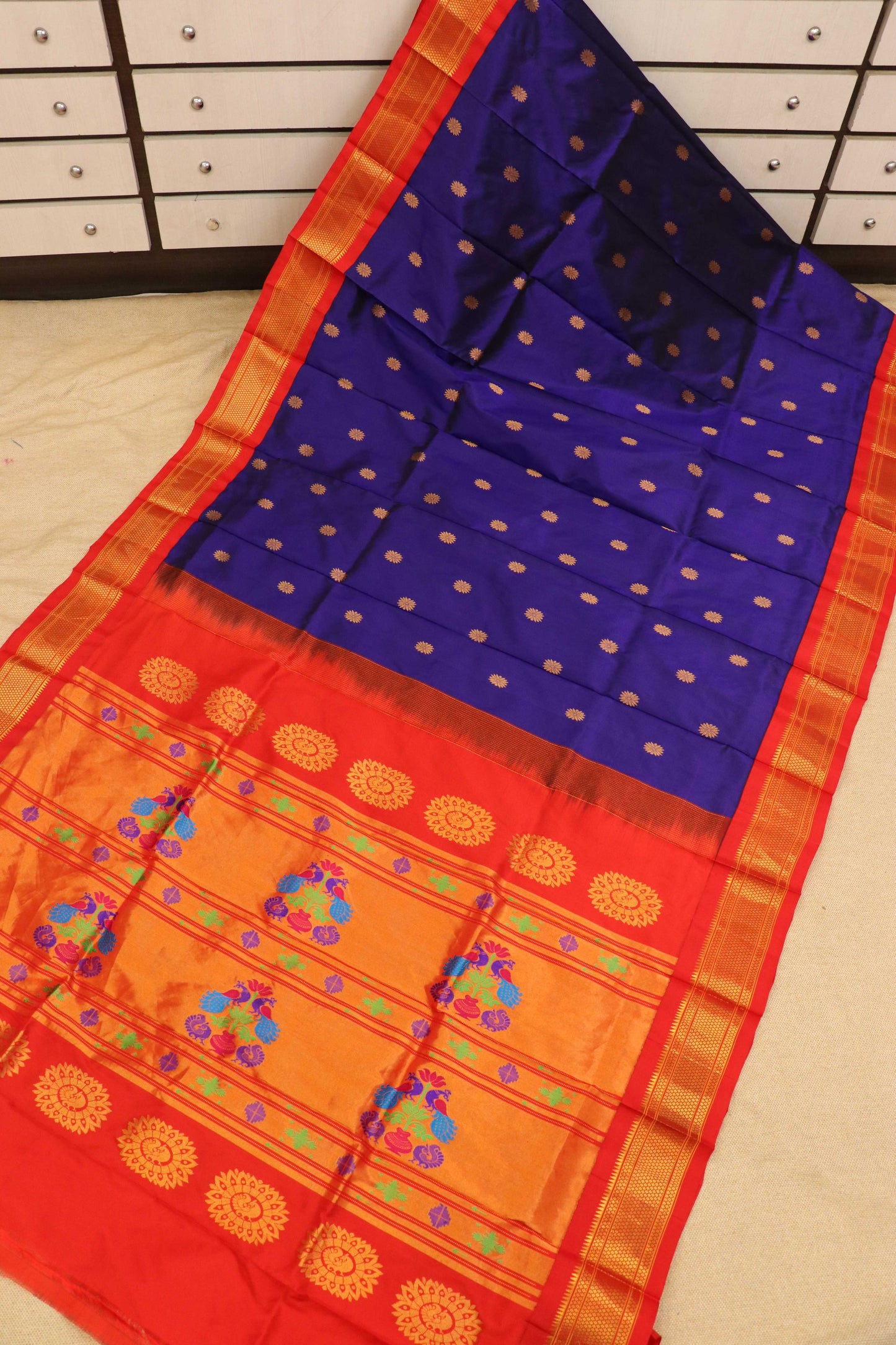 Maharani Pallu Silk Paithani Saree