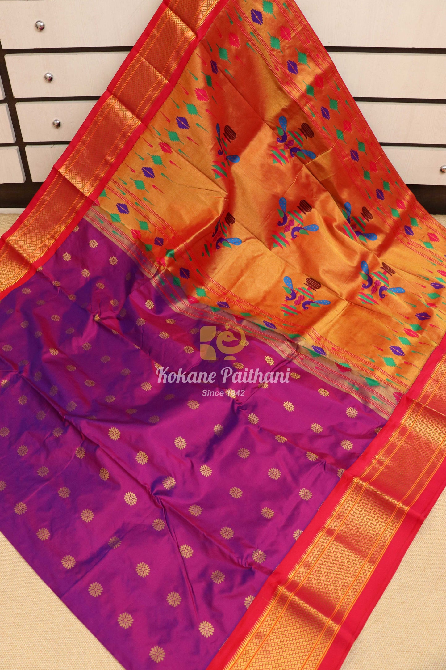 14 Peacock Silk Paithani Saree