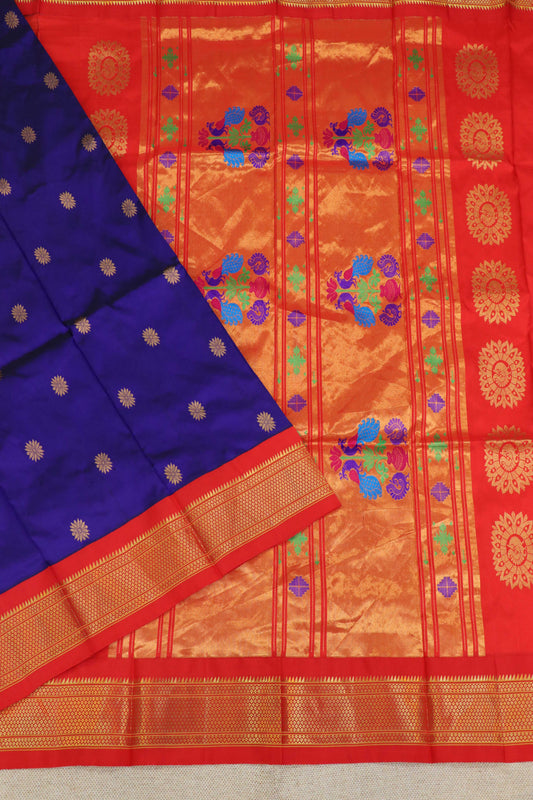 Maharani Pallu Silk Paithani Saree