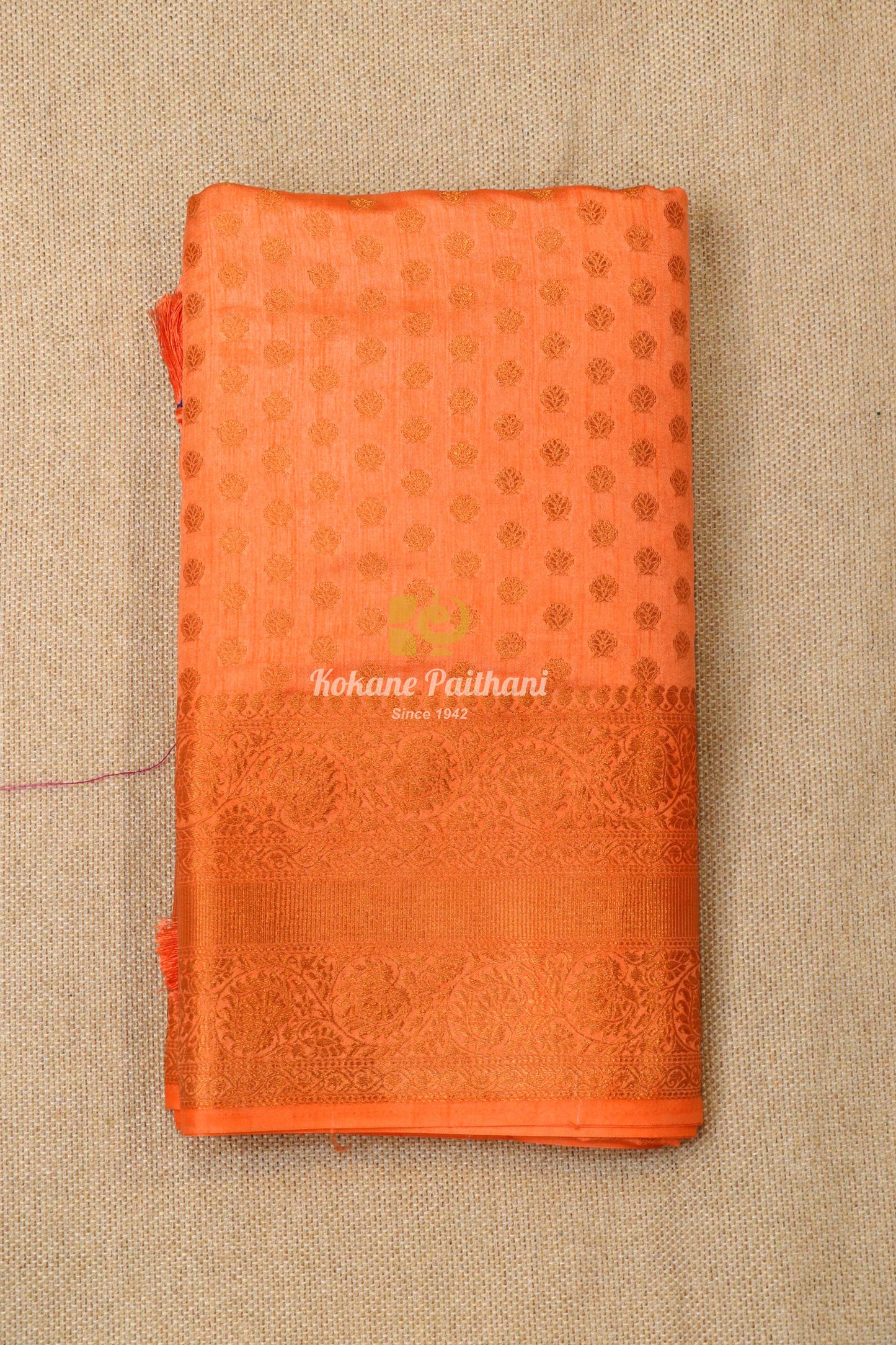 Raw Copper Saree