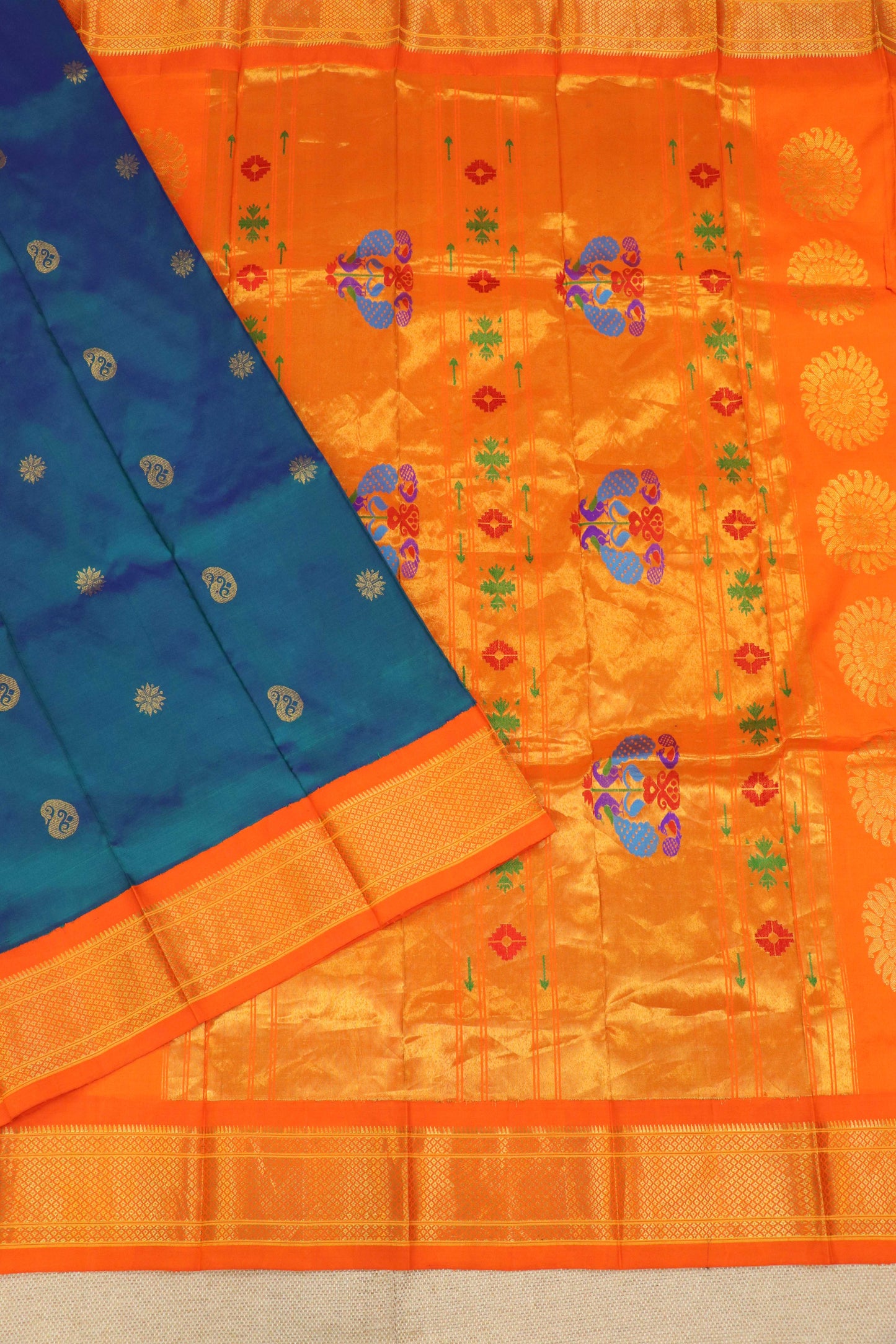 Maharani Pallu Silk Paithani Saree