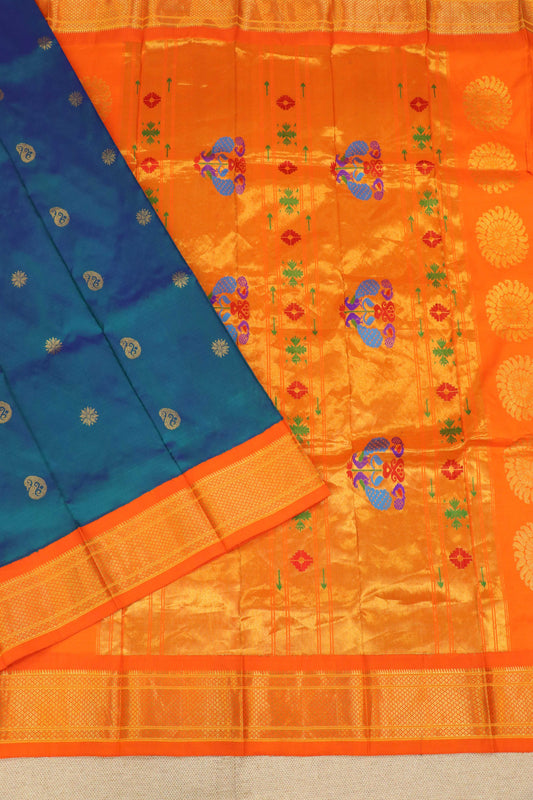 Maharani Pallu Silk Paithani Saree