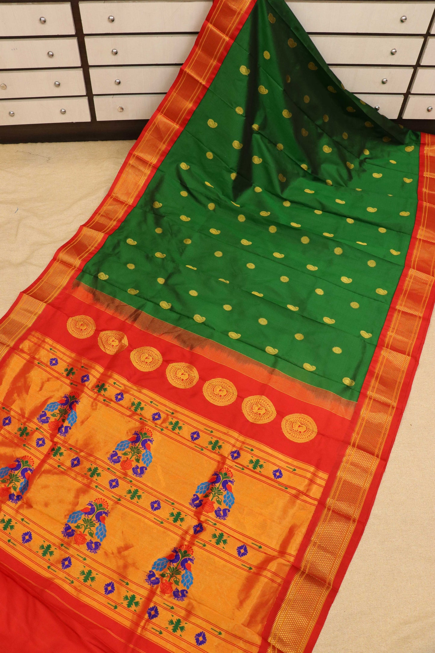 Maharani Pallu Silk Paithani Saree