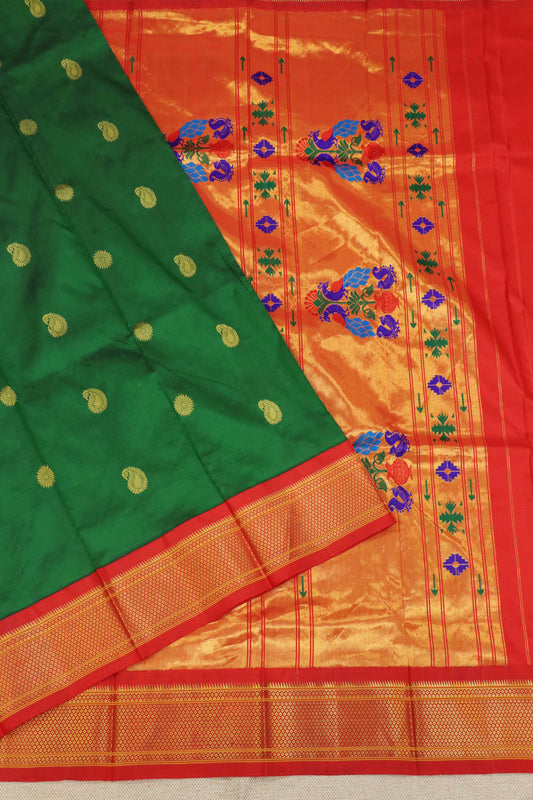 Maharani Pallu Silk Paithani Saree