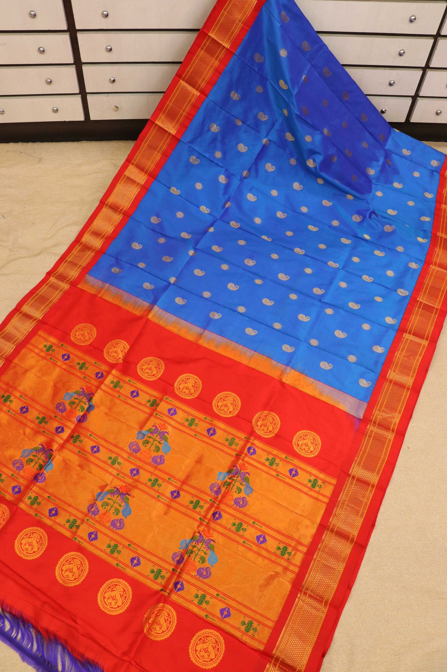 Maharani Pallu Silk Paithani Saree