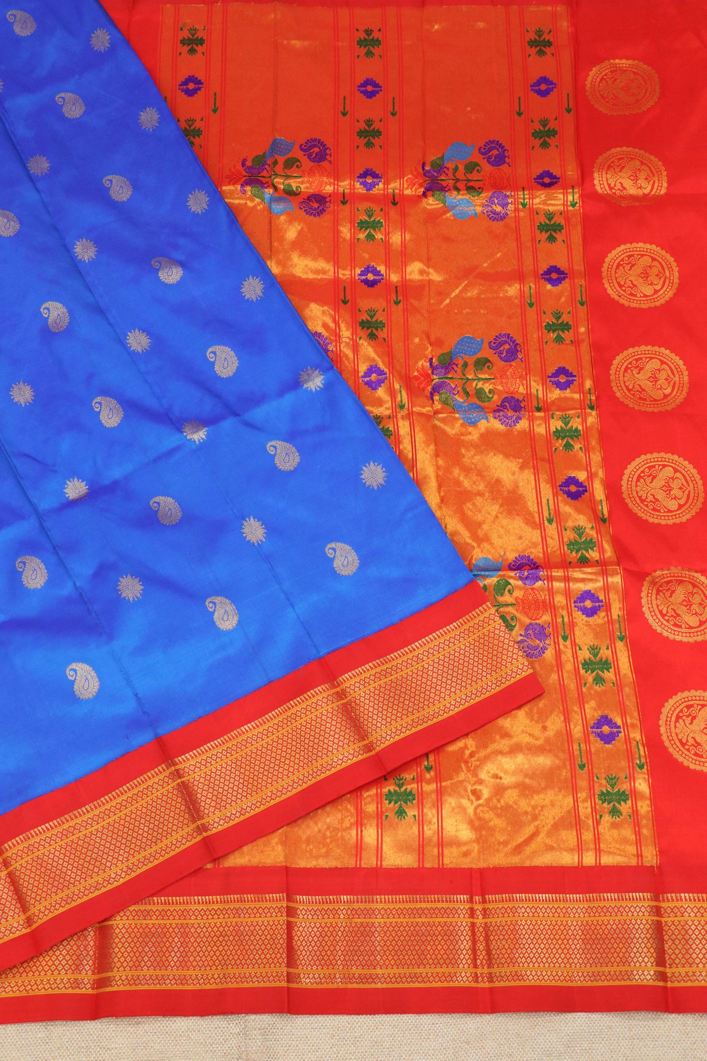 Maharani Pallu Silk Paithani Saree