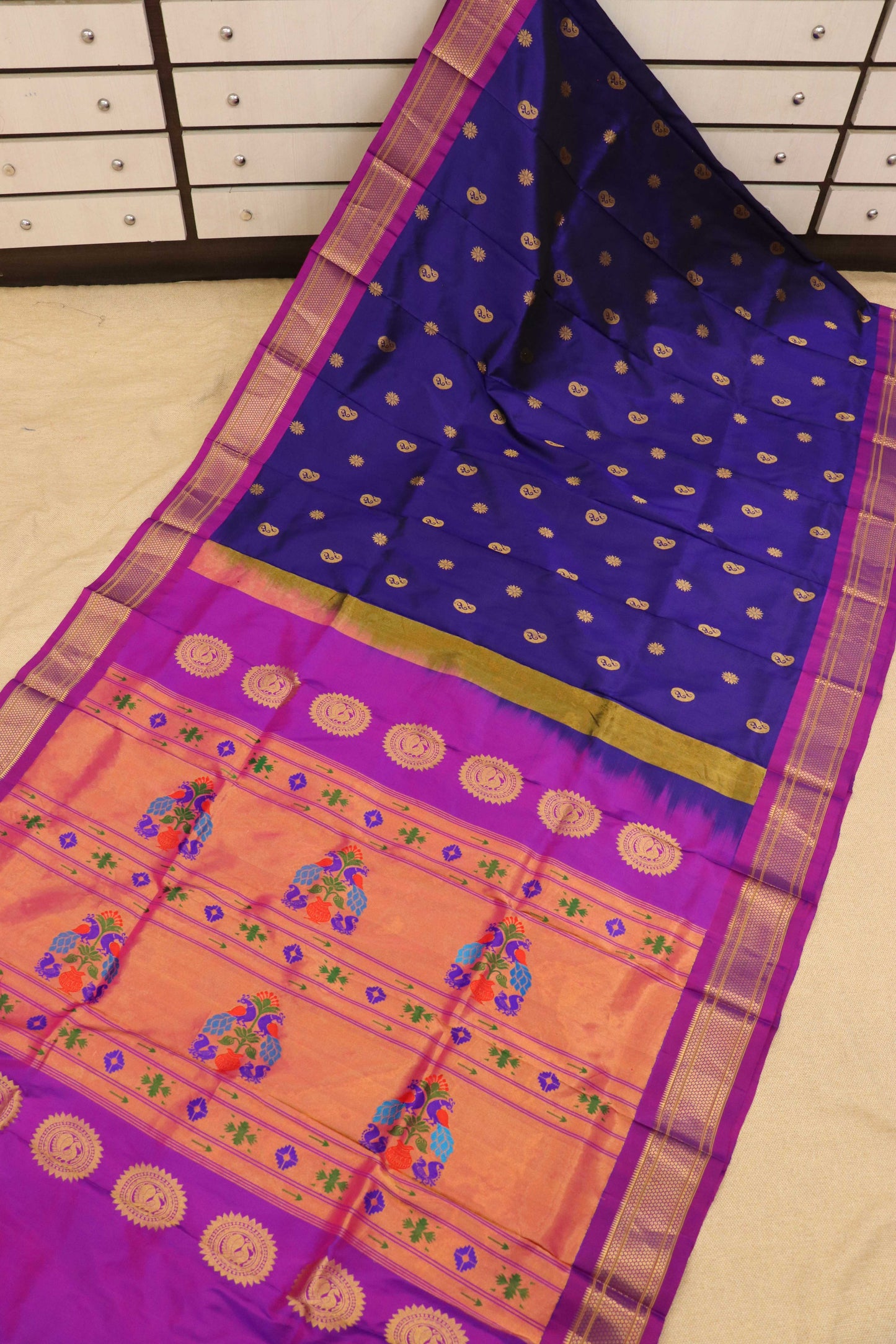 Maharani Pallu Silk Paithani Saree