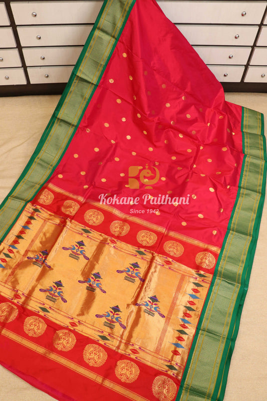 14 Peacock Silk Paithani Saree