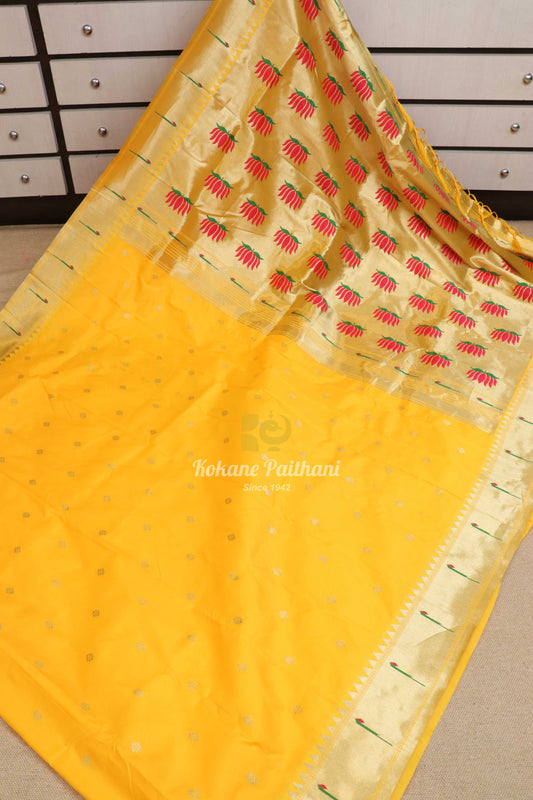 Semi Muniya Paithani Saree