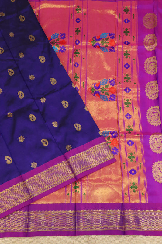 Maharani Pallu Silk Paithani Saree