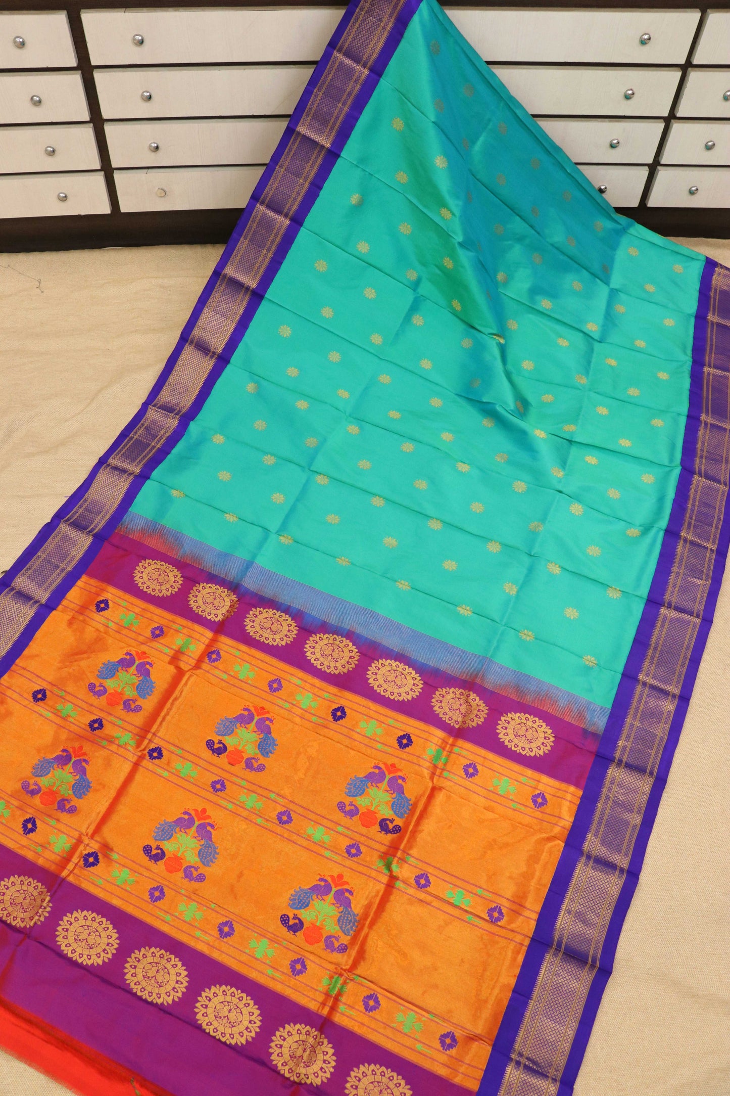 Maharani Pallu Silk Paithani Saree