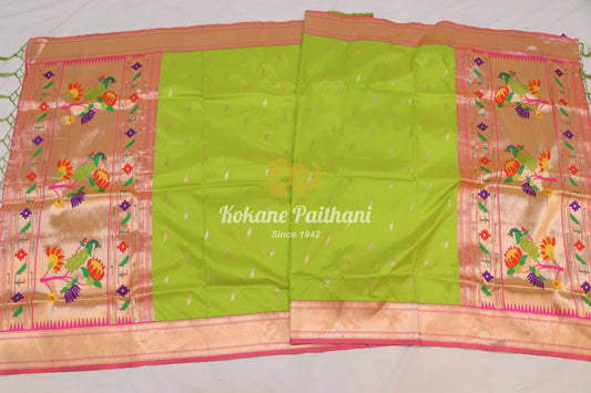 Peacock Lotus Paithani Dupatta