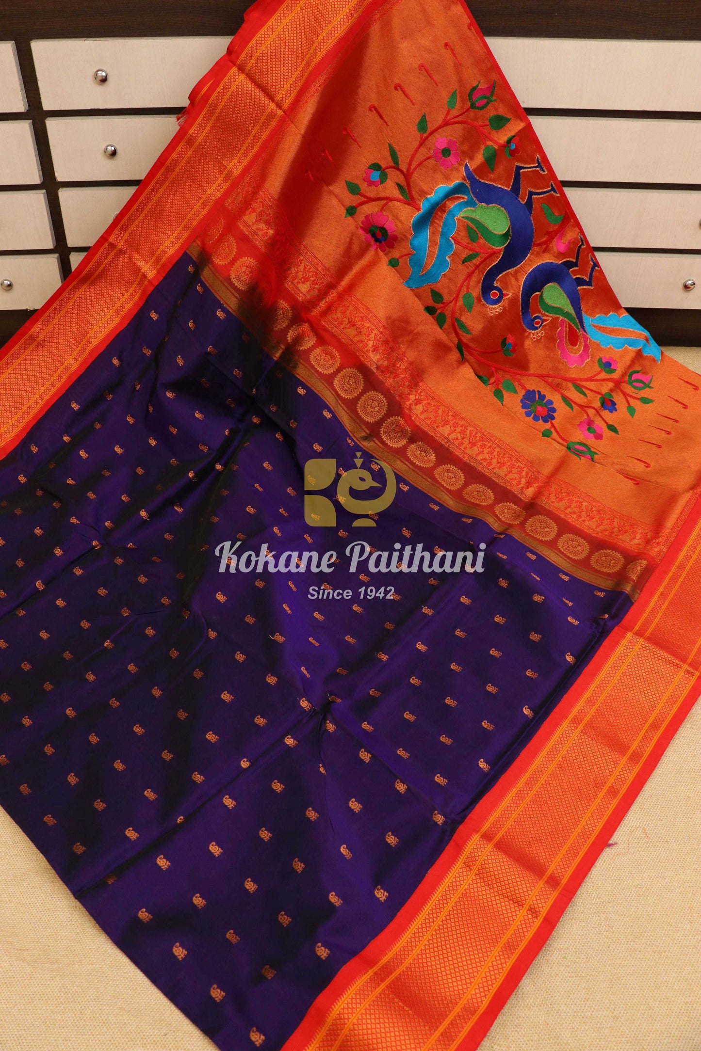 Kadiyal Rich Pallu Paithani Saree