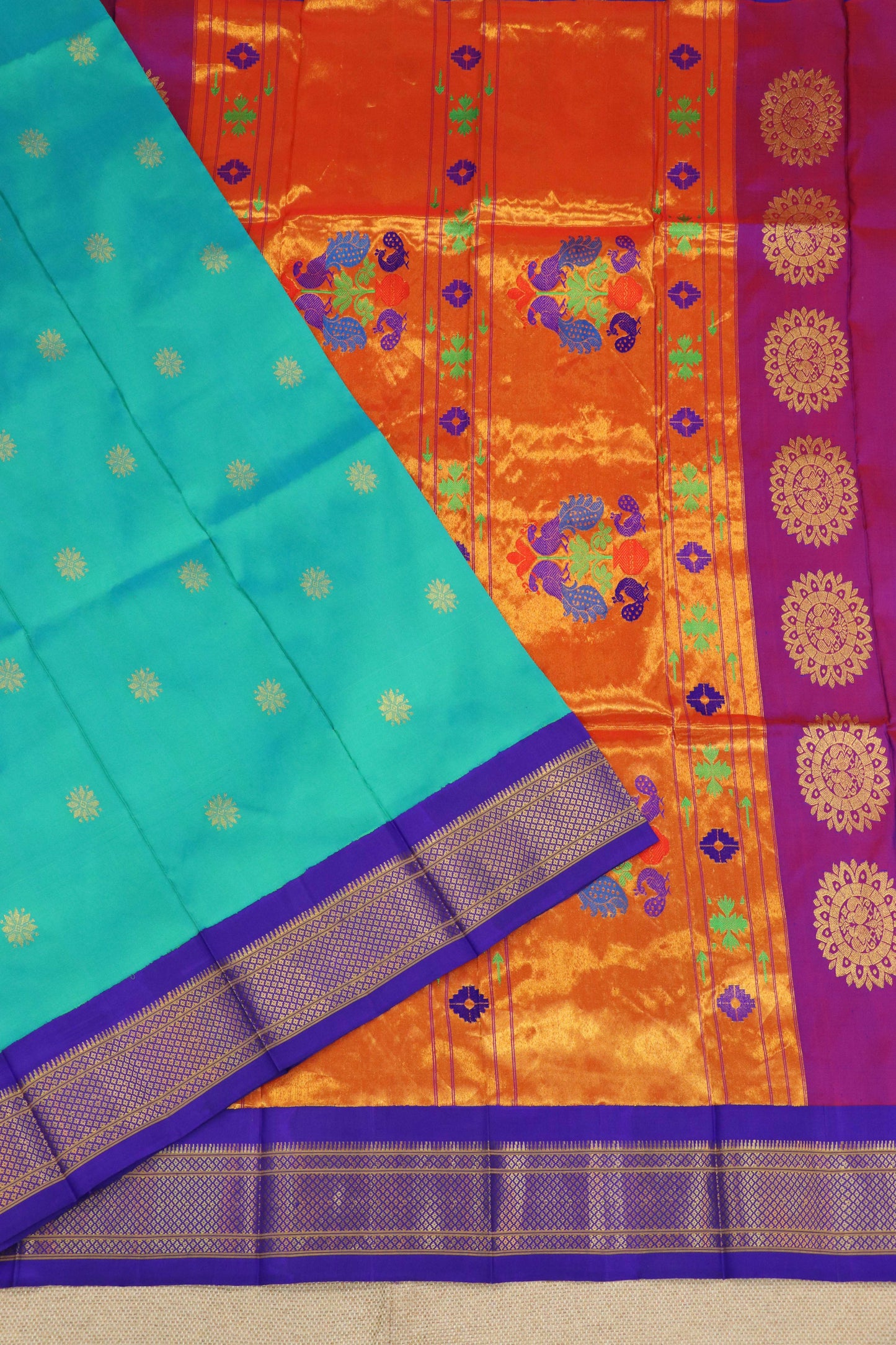 Maharani Pallu Silk Paithani Saree