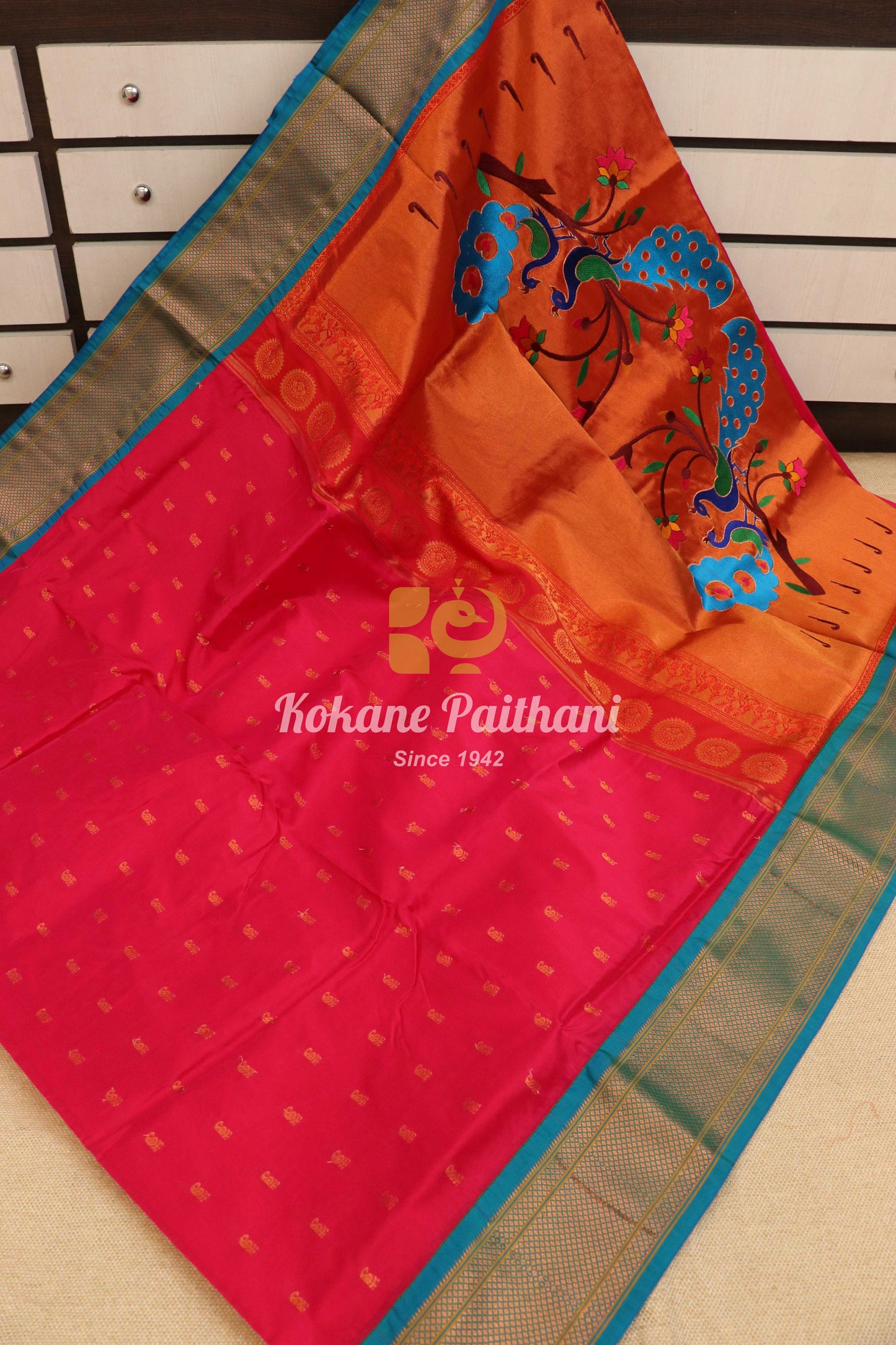 Kadiyal Rich Pallu Paithani Saree