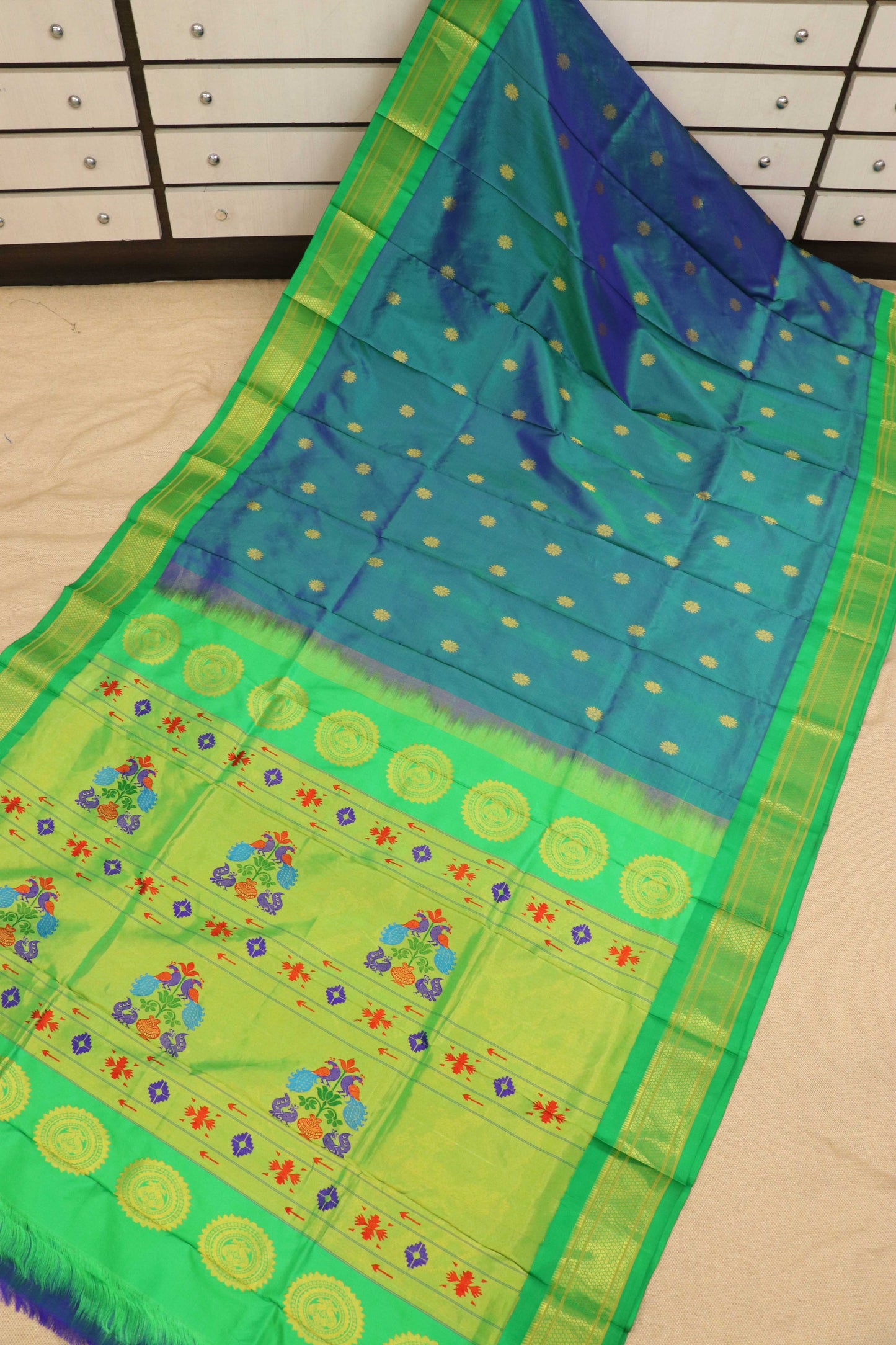 Maharani Pallu Silk Paithani Saree