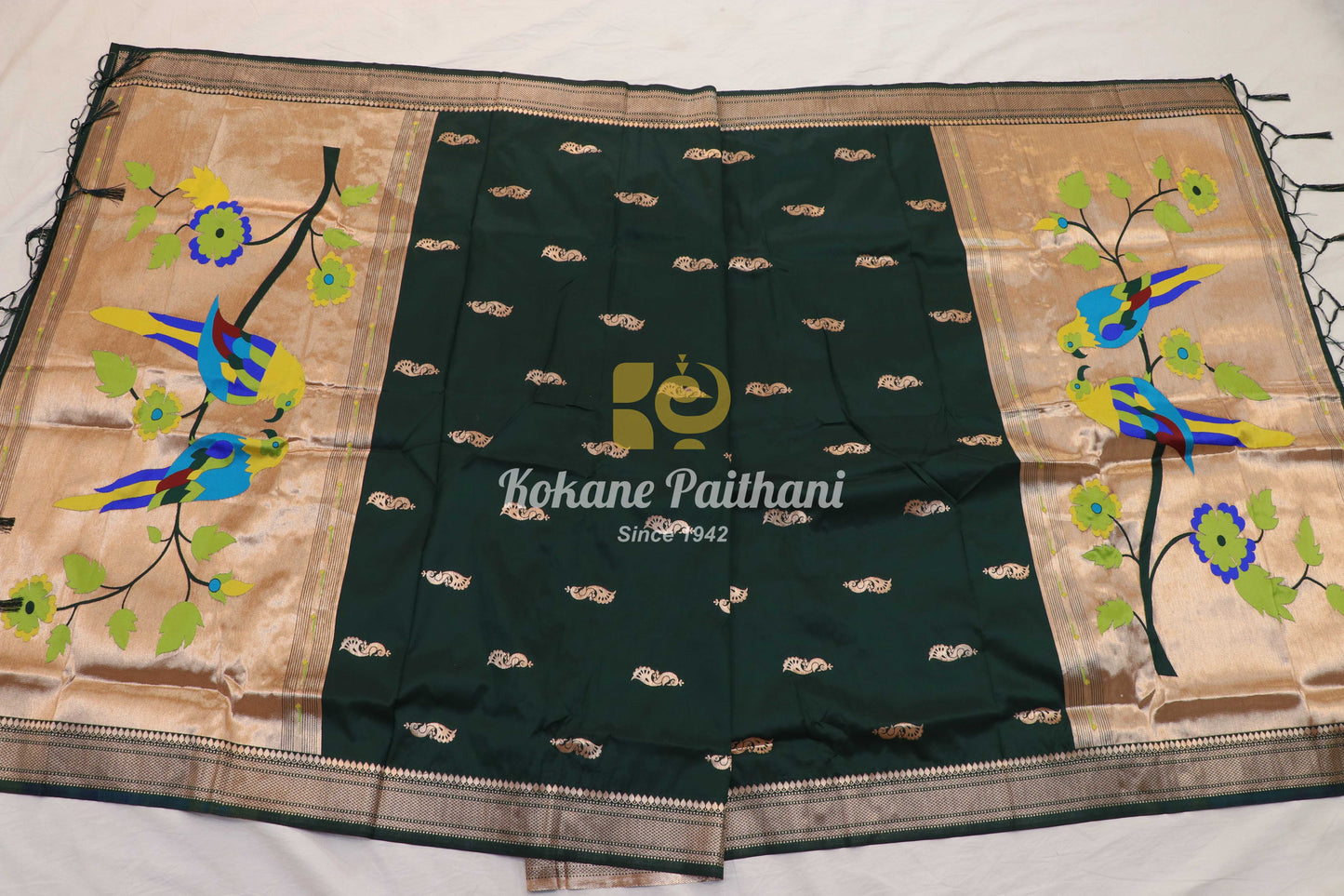 Parrots pallu Paithani Dupatta