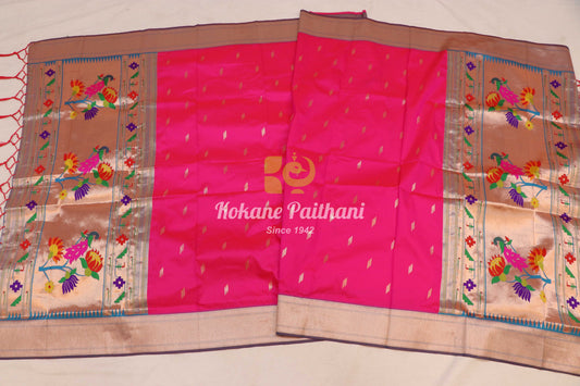 Peacock Lotus Paithani Dupatta