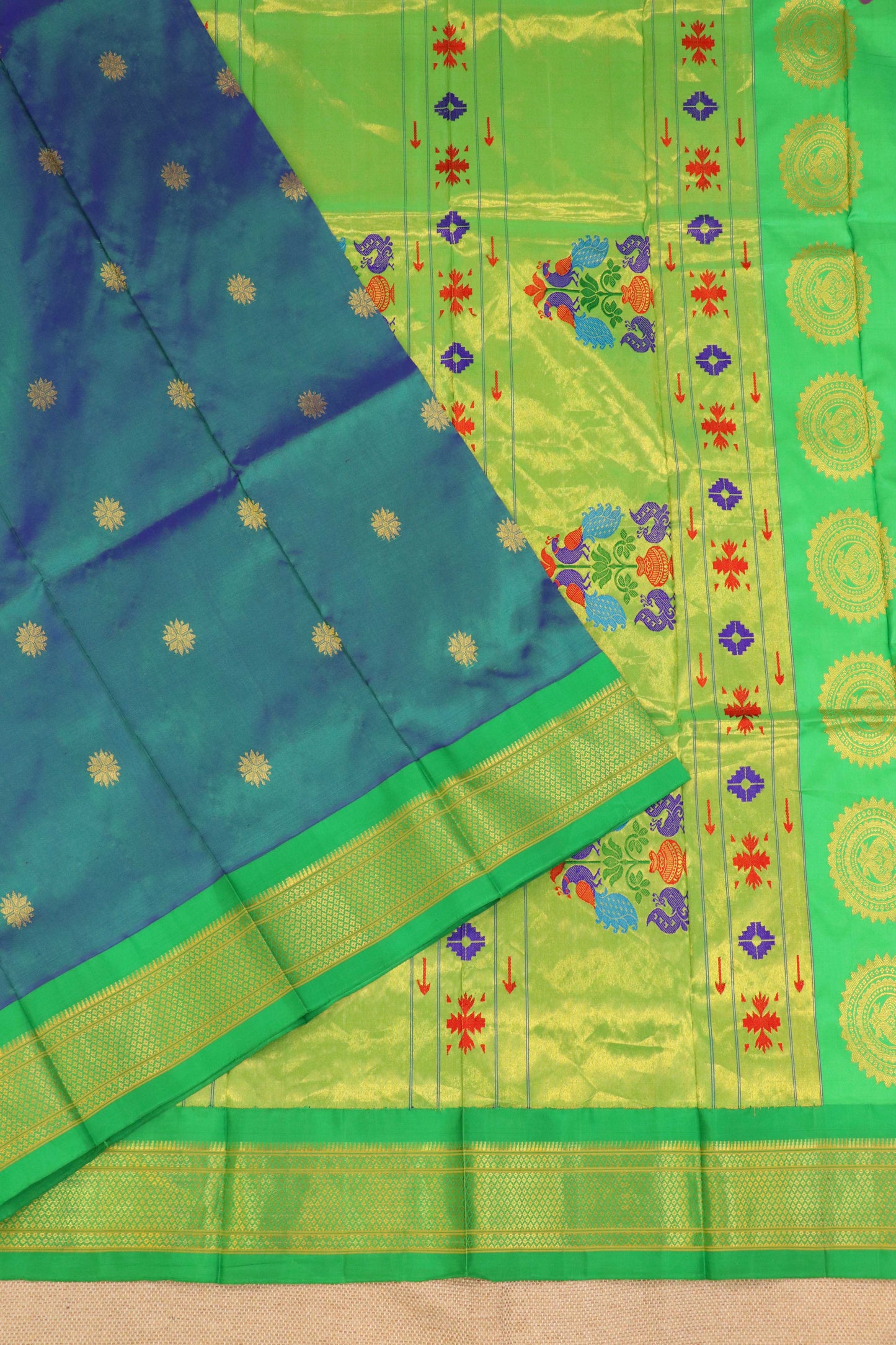 Maharani Pallu Silk Paithani Saree