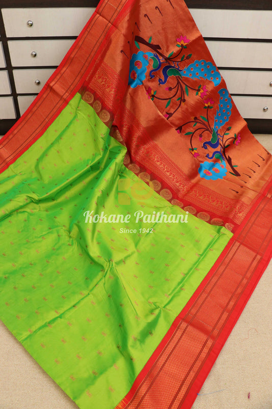 Kadiyal Rich Pallu Paithani Saree