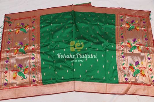 Peacock Lotus Paithani Dupatta