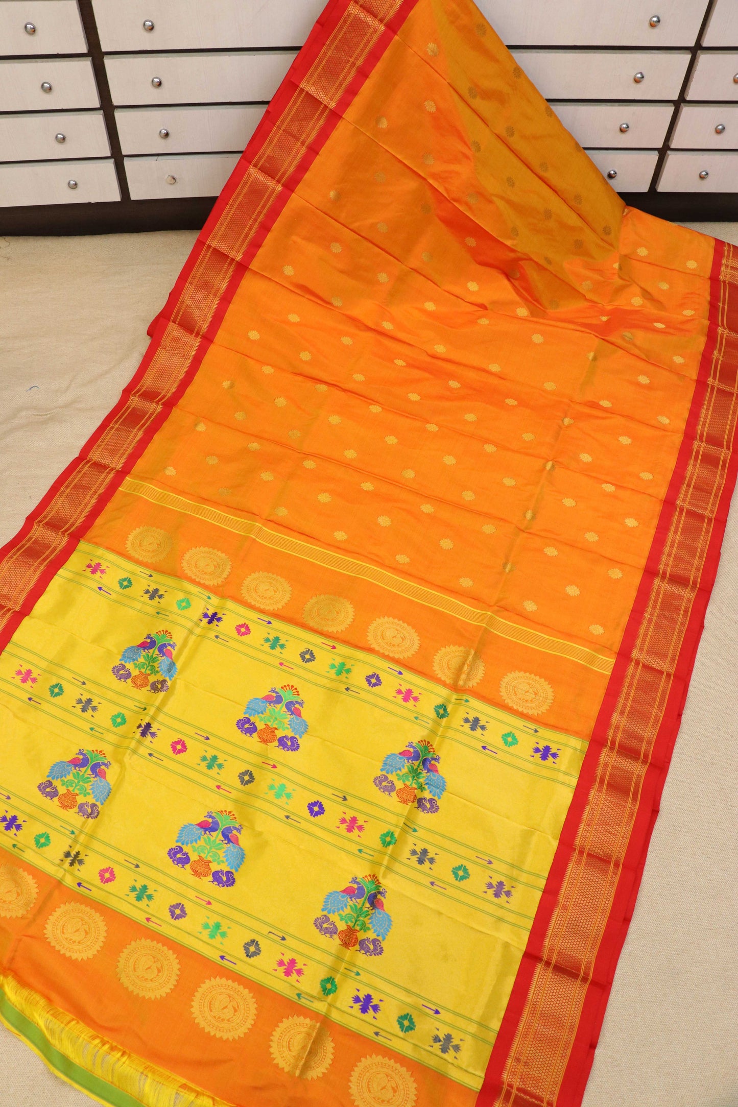 Maharani Pallu Silk Paithani Saree