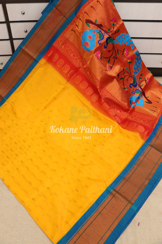 Kadiyal Rich Pallu Paithani Saree