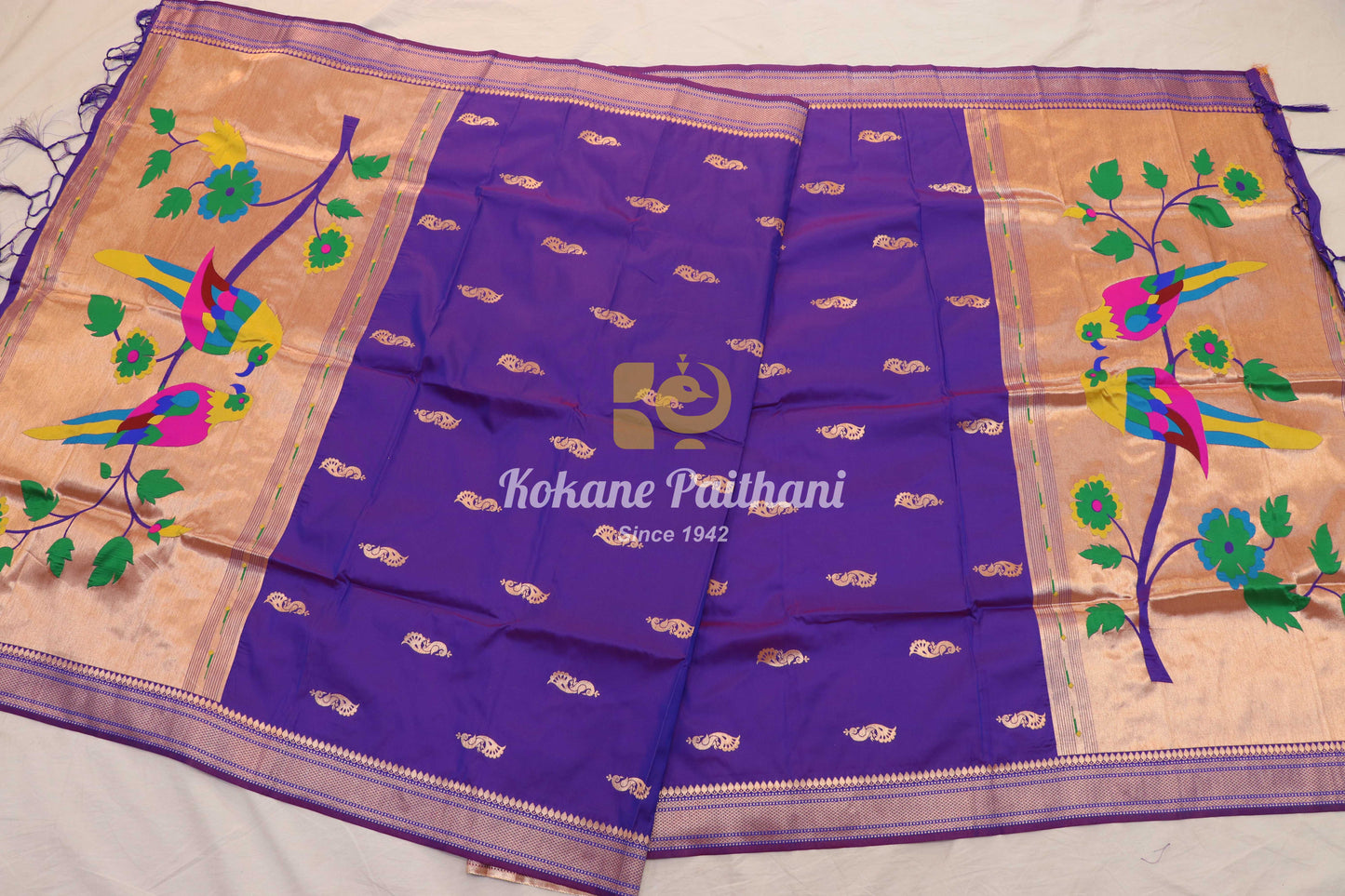 Parrots pallu Paithani Dupatta