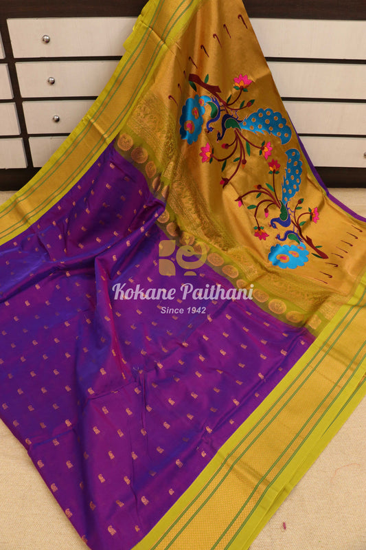 Kadiyal Rich Pallu Paithani Saree