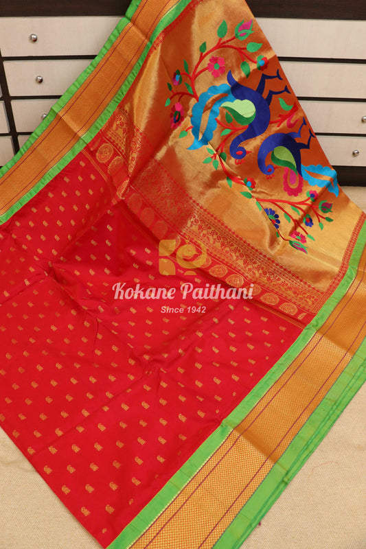 Kadiyal Rich Pallu Paithani Saree