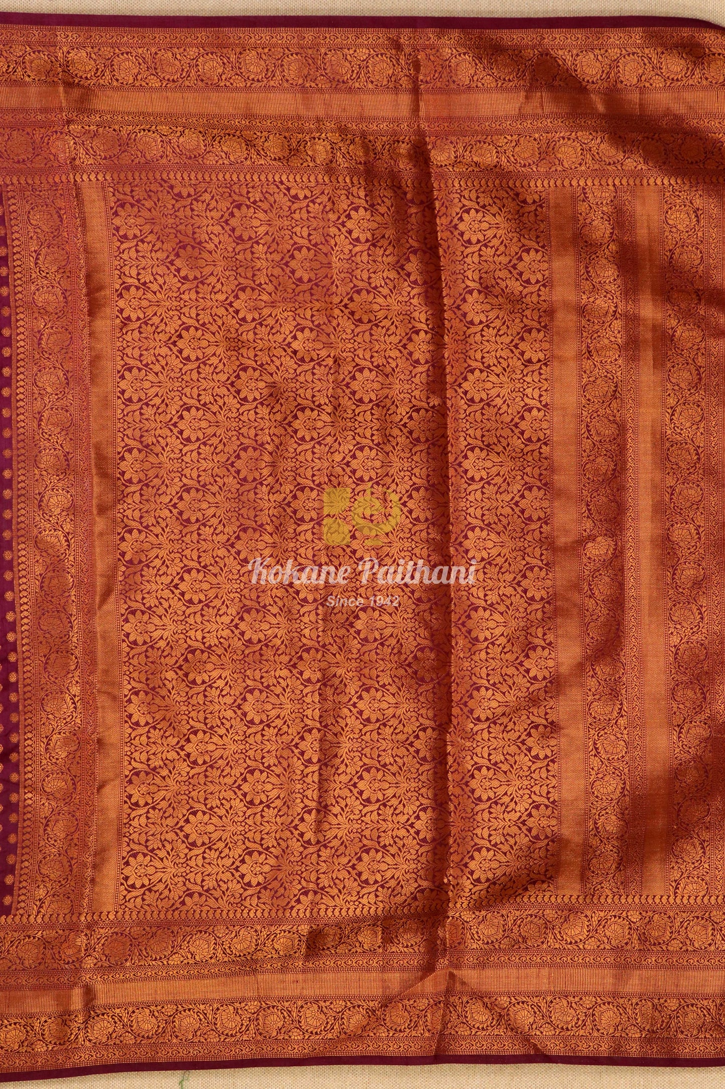 Raw Copper Saree