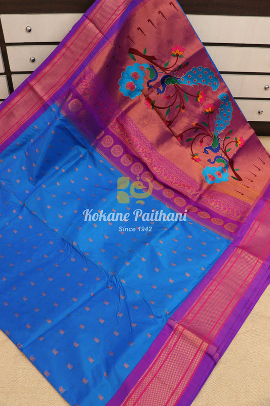 Kadiyal Rich Pallu Paithani Saree