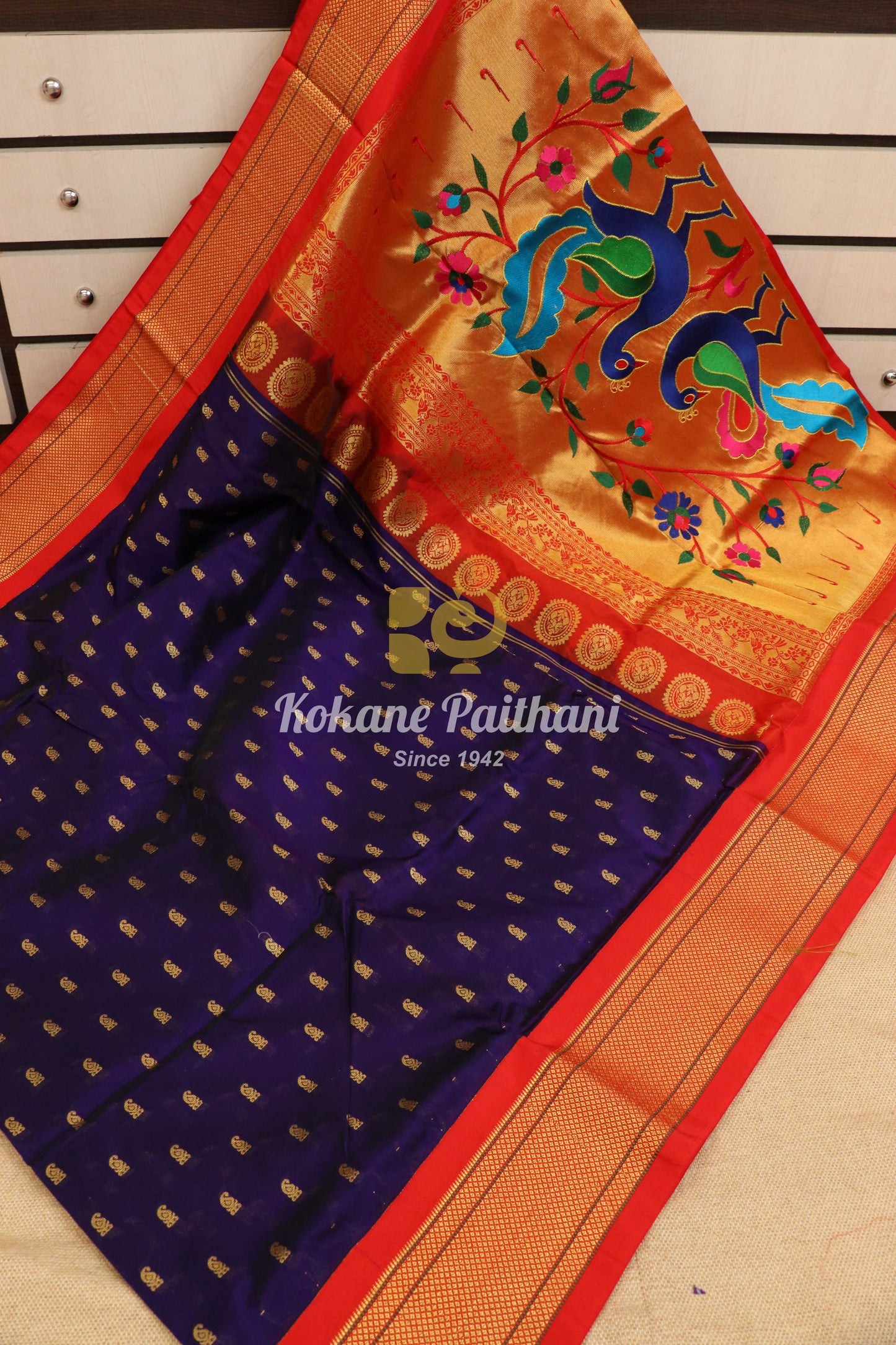 Kadiyal Rich Pallu Paithani Saree