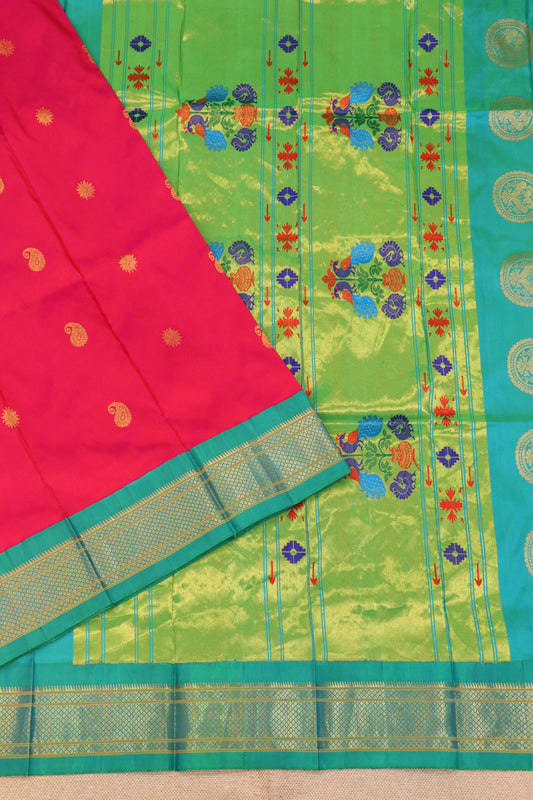 Maharani Pallu Silk Paithani Saree