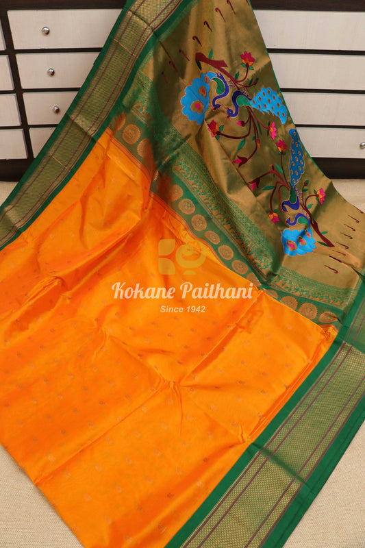 Kadiyal Rich Pallu Paithani Saree