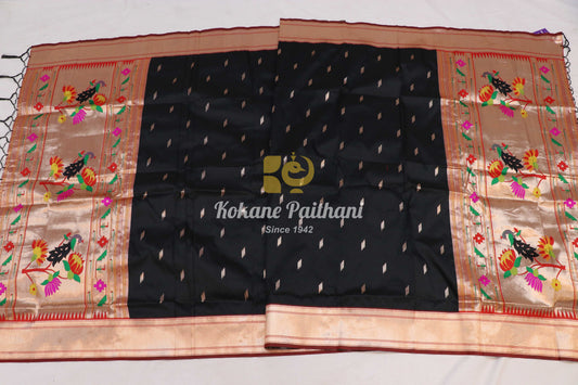 Peacock Lotus Paithani Dupatta