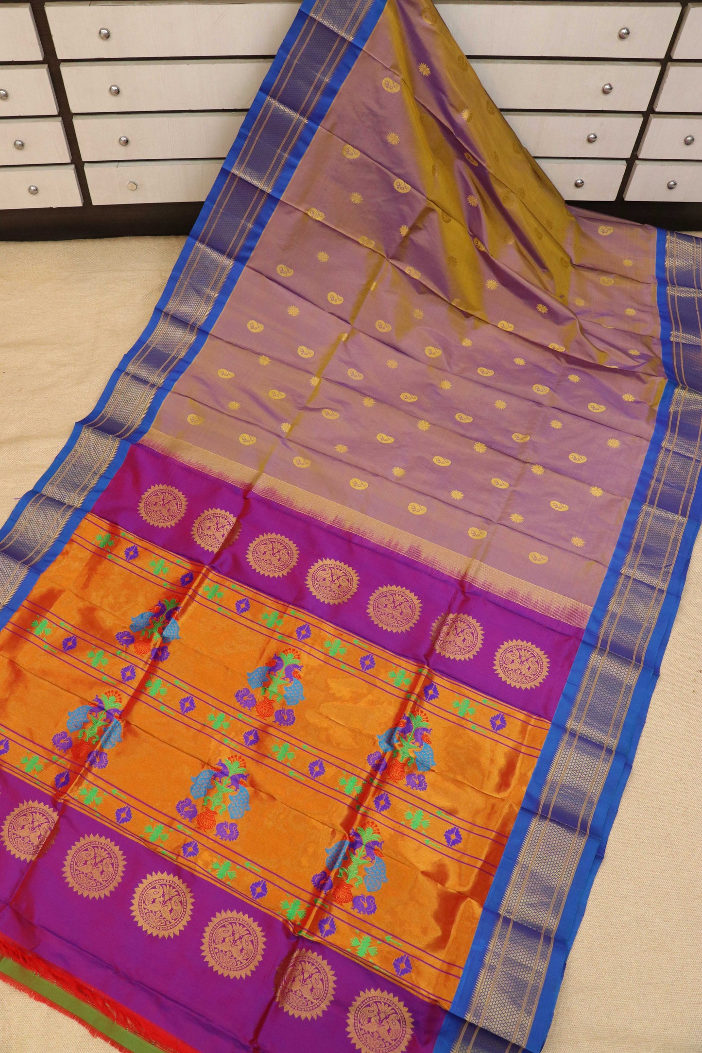 Maharani Pallu Silk Paithani Saree