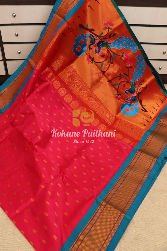 Kadiyal Rich Pallu Paithani Saree