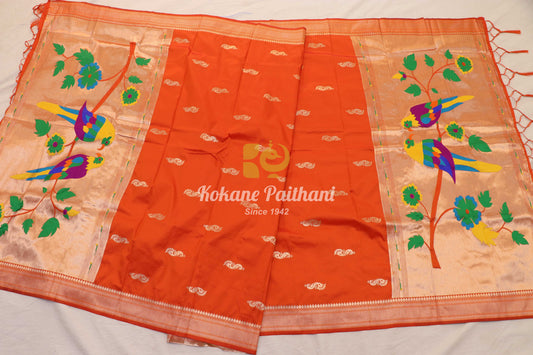 Parrots pallu Paithani Dupatta