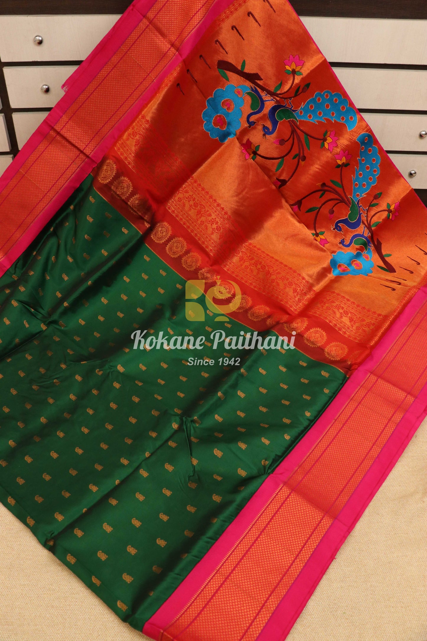 Kadiyal Rich Pallu Paithani Saree