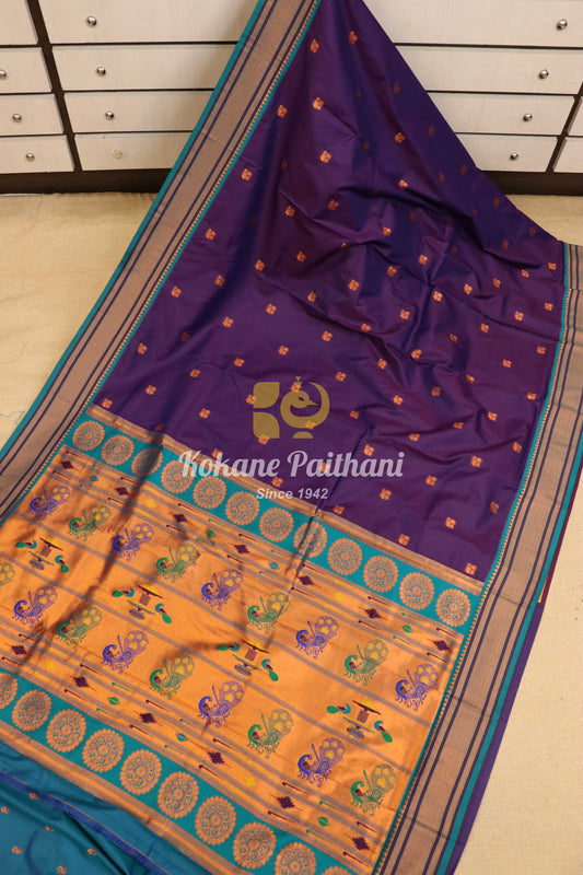 Peacock Pallu Semi Paithani