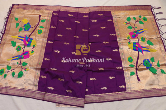 Parrots pallu Paithani Dupatta