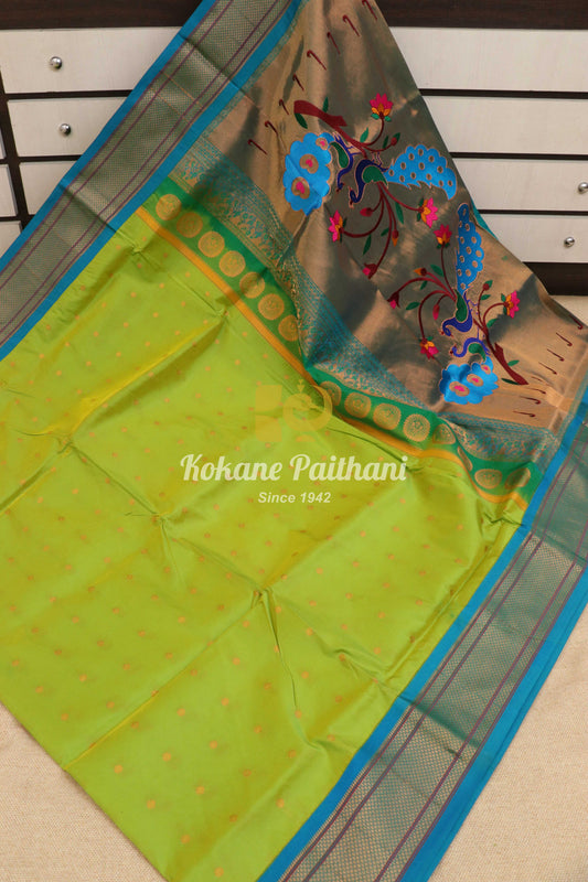 Kadiyal Rich Pallu Paithani Saree