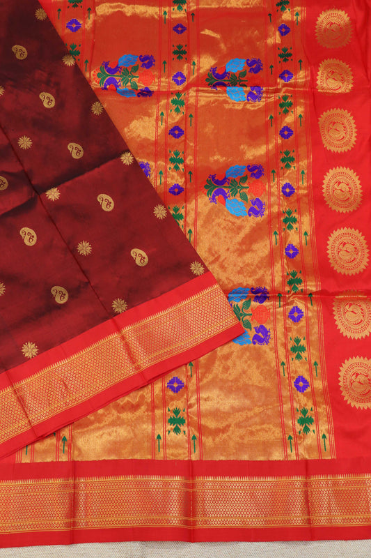 Maharani Pallu Silk Paithani Saree