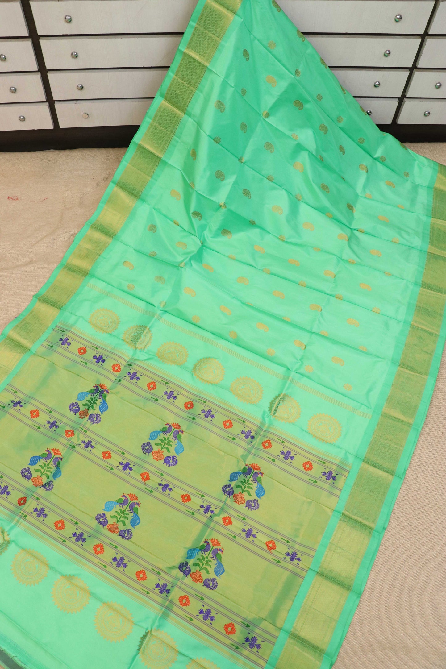 Maharani Pallu Silk Paithani Saree