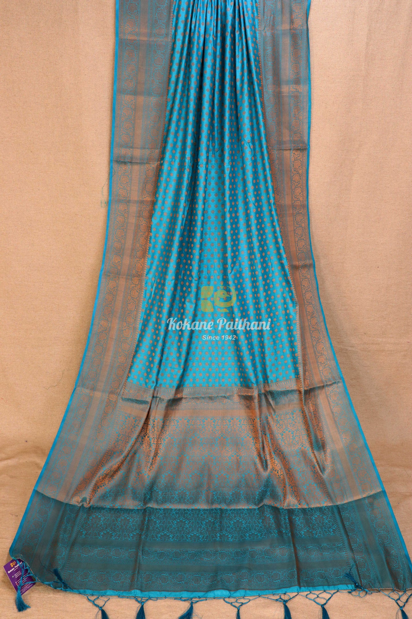 Raw Copper Saree