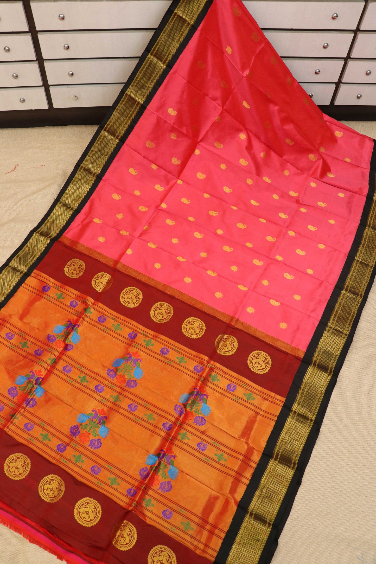 Maharani Pallu Silk Paithani Saree